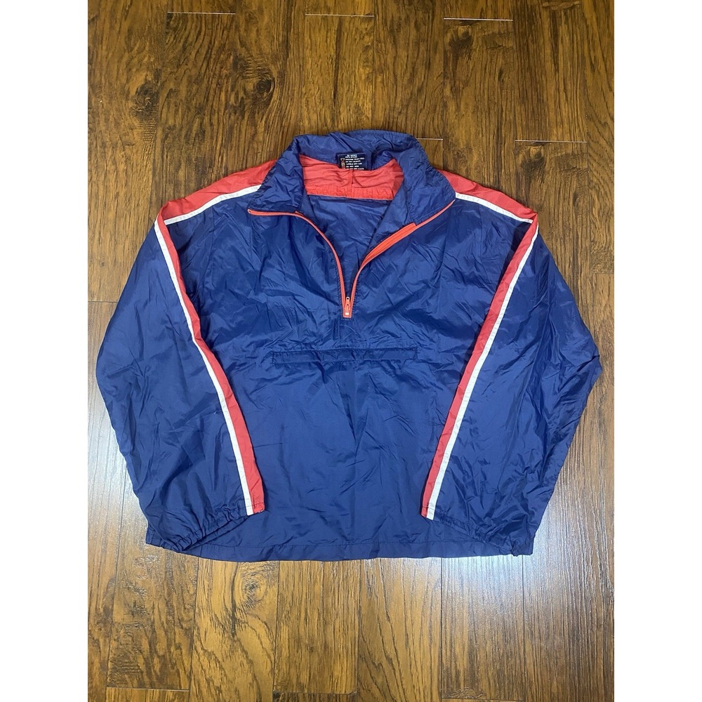 Vintage‎ 80's Nike Windbreaker Quarter Zip Pull Over Light Jacket Size X-Large